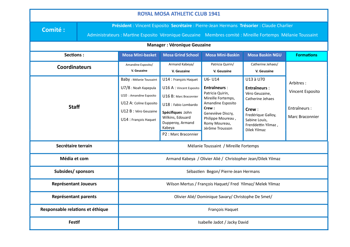 ROYAL MOSA ATHLETIC CLUB 1941 organigramme 24 25 1 0001